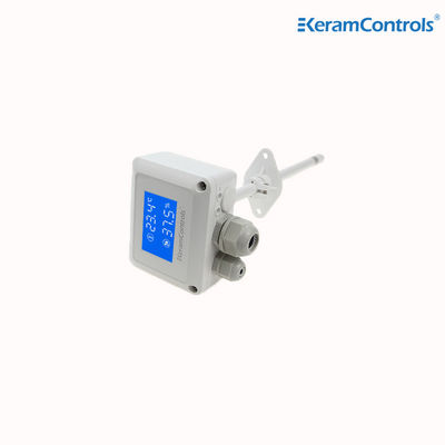 LCD ডিসপ্লে নালী তাপমাত্রা এবং আর্দ্রতা ট্রান্সমিটার 4-20mA