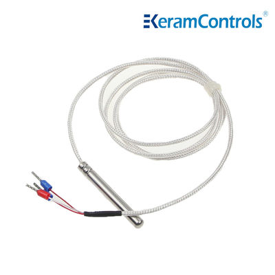 PTFE PT100 PT1000 জলরোধী তাপমাত্রা সেন্সর 2 ওয়্যার